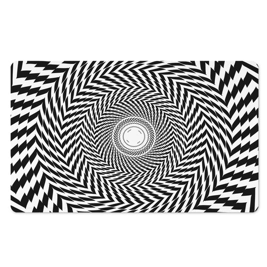 Spiral Illusory Motion Print Polyester Doormat