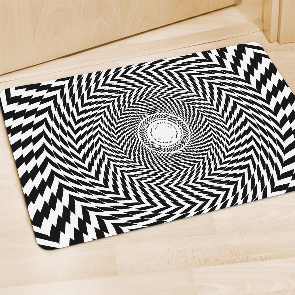 Spiral Illusory Motion Print Polyester Doormat