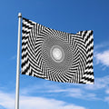 Spiral Illusory Motion Print Polyester Flag