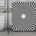 Spiral Illusory Motion Print Polyester Shower Curtain