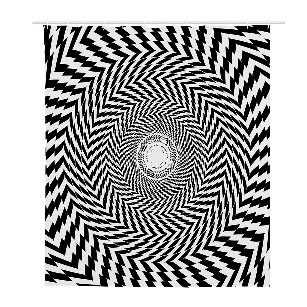 Spiral Illusory Motion Print Polyester Shower Curtain