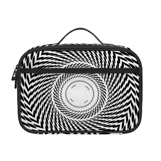 Spiral Illusory Motion Print Portable Lunch Bag