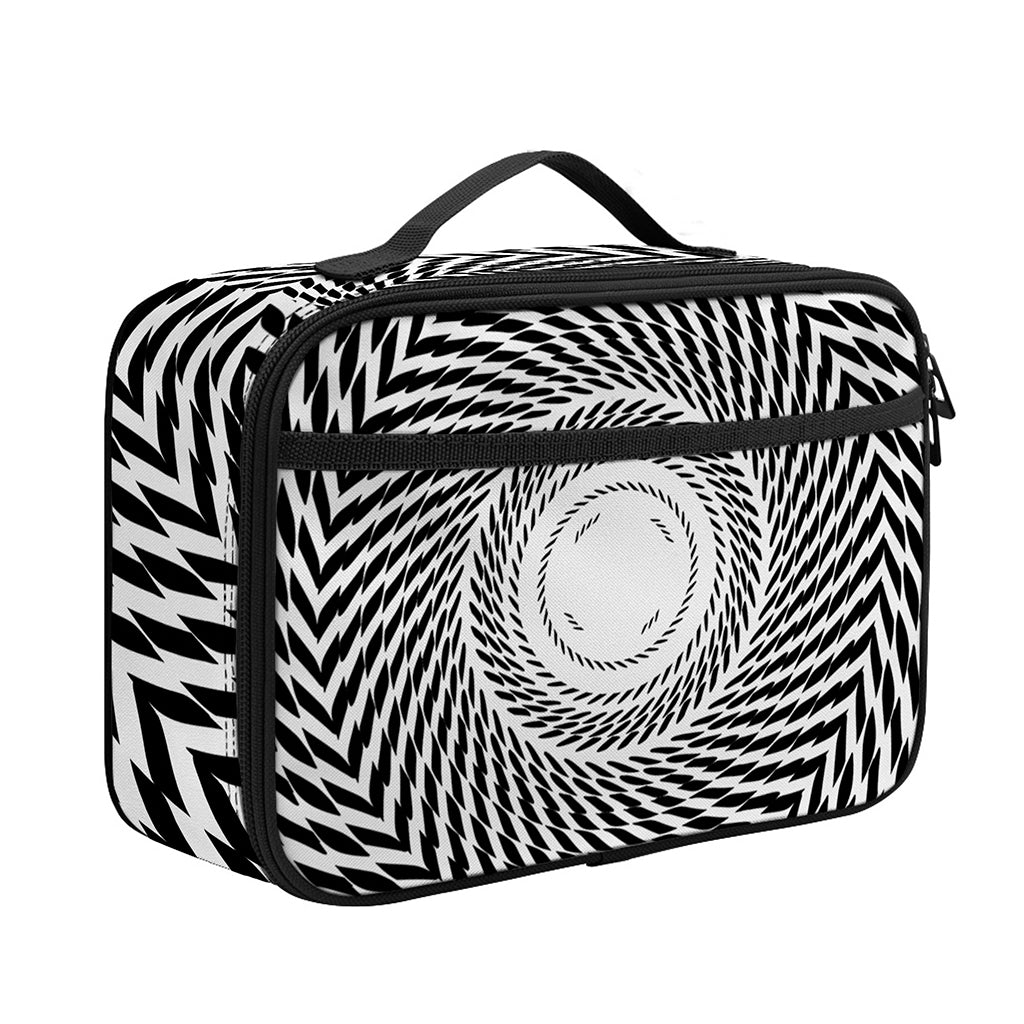 Spiral Illusory Motion Print Portable Lunch Bag