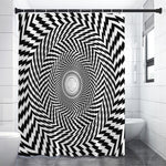 Spiral Illusory Motion Print Premium Shower Curtain