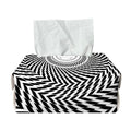 Spiral Illusory Motion Print Rectangle Tissue Box Cover