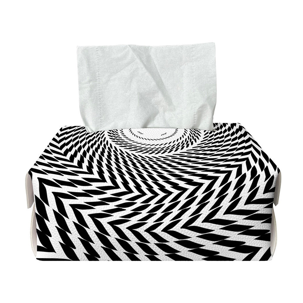 Spiral Illusory Motion Print Rectangle Tissue Box Cover