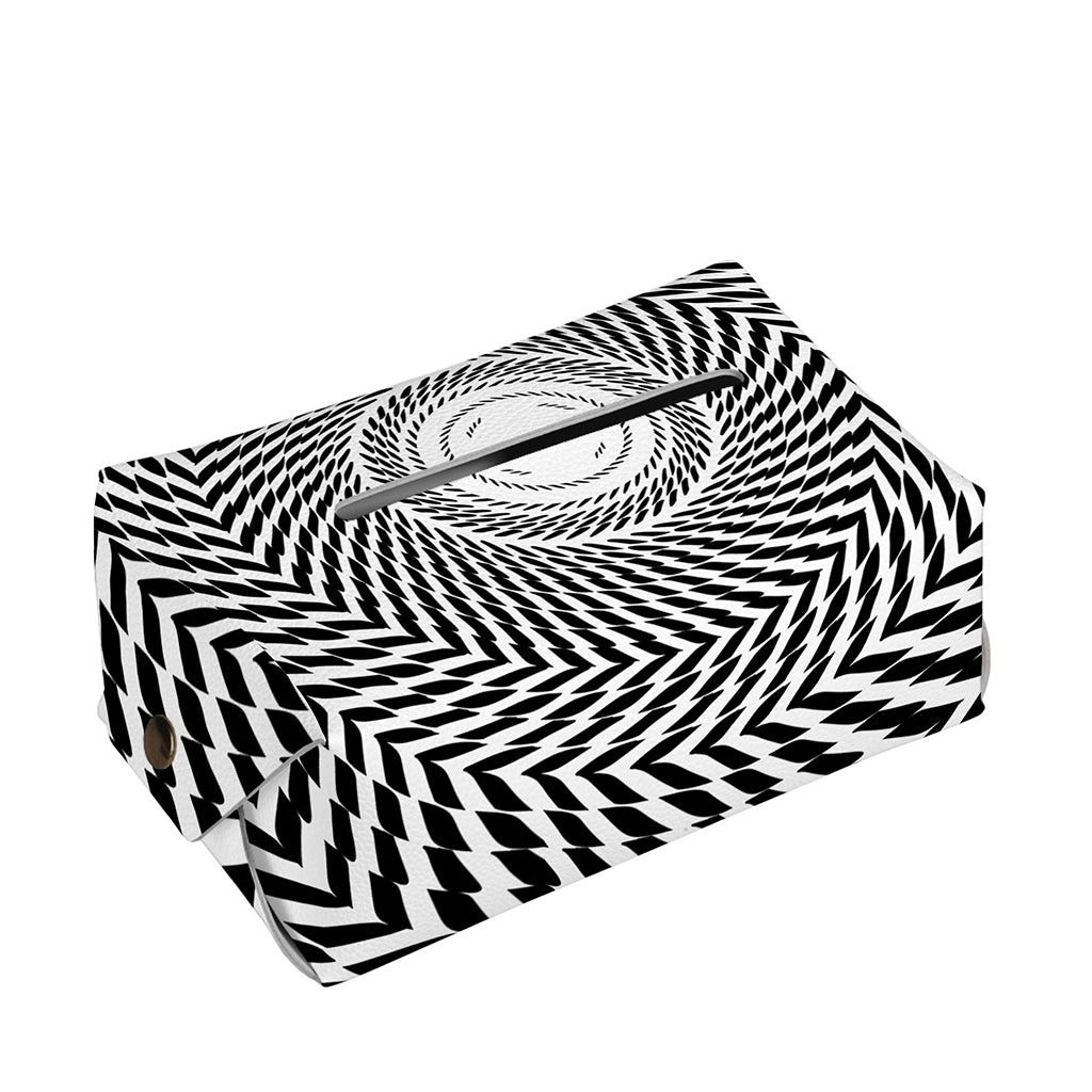 Spiral Illusory Motion Print Rectangle Tissue Box Cover