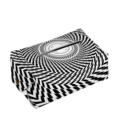Spiral Illusory Motion Print Rectangle Tissue Box Cover