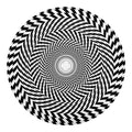 Spiral Illusory Motion Print Round Blanket