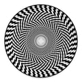 Spiral Illusory Motion Print Round Floor Mat