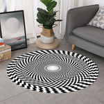 Spiral Illusory Motion Print Round Rug
