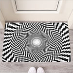 Spiral Illusory Motion Print Rubber Doormat
