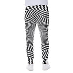 Spiral Illusory Motion Print Scuba Joggers