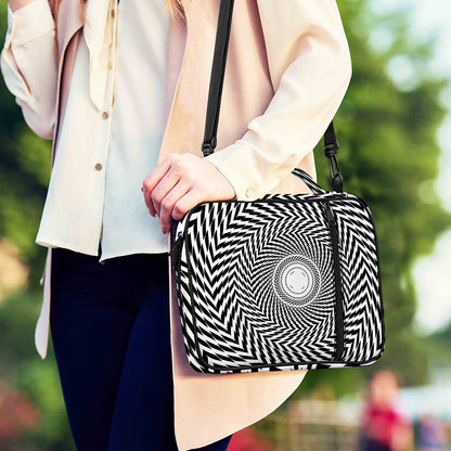 Spiral Illusory Motion Print Shoulder Strap Bible Bag