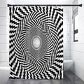 Spiral Illusory Motion Print Shower Curtain