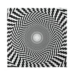 Spiral Illusory Motion Print Silk Bandana