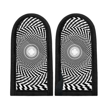 Spiral Illusory Motion Print Skillet Handle Cover