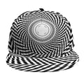 Spiral Illusory Motion Print Snapback Cap