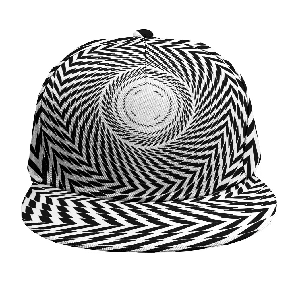 Spiral Illusory Motion Print Snapback Cap