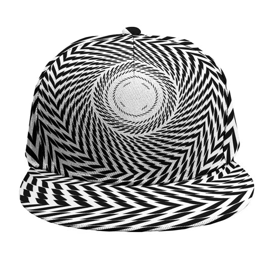 Spiral Illusory Motion Print Snapback Cap