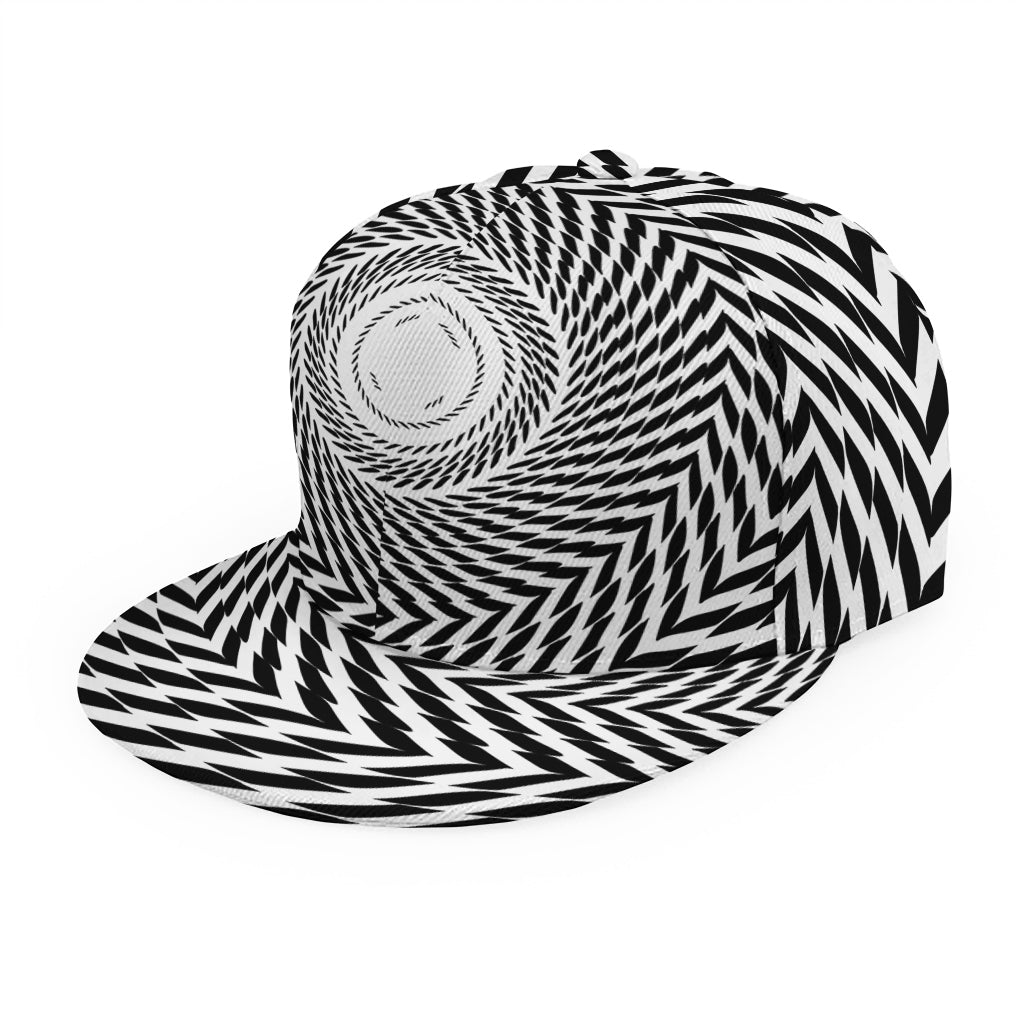 Spiral Illusory Motion Print Snapback Cap