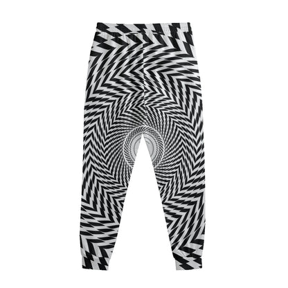Spiral Illusory Motion Print Sweatpants