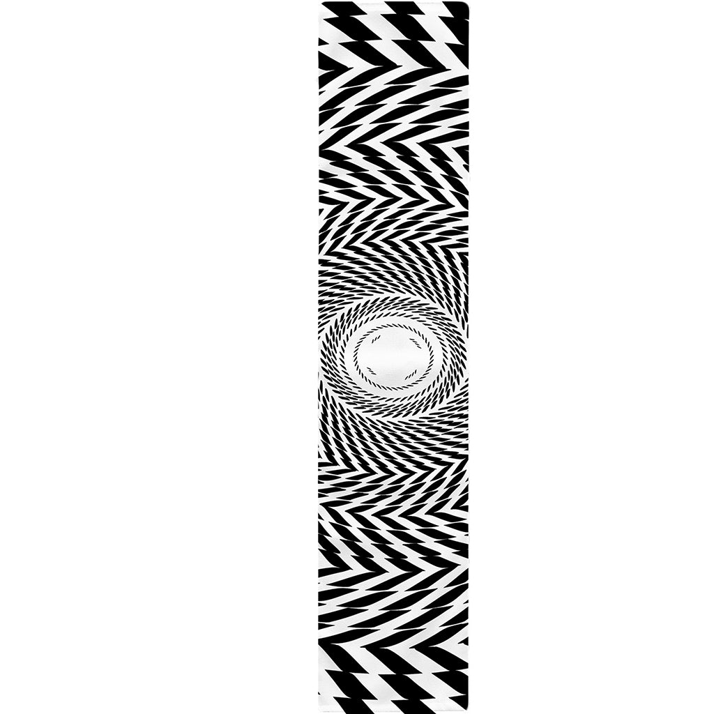 Spiral Illusory Motion Print Table Runner