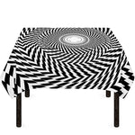Spiral Illusory Motion Print Tablecloth