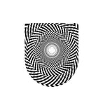 Spiral Illusory Motion Print Toilet Lid Cover