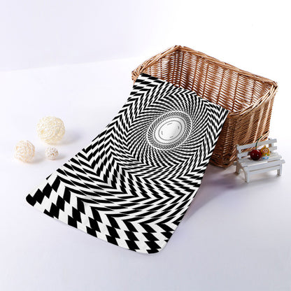 Spiral Illusory Motion Print Towel