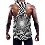 Spiral Illusory Motion Print Training Tank Top