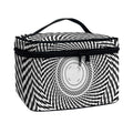 Spiral Illusory Motion Print Travel Makeup Bag
