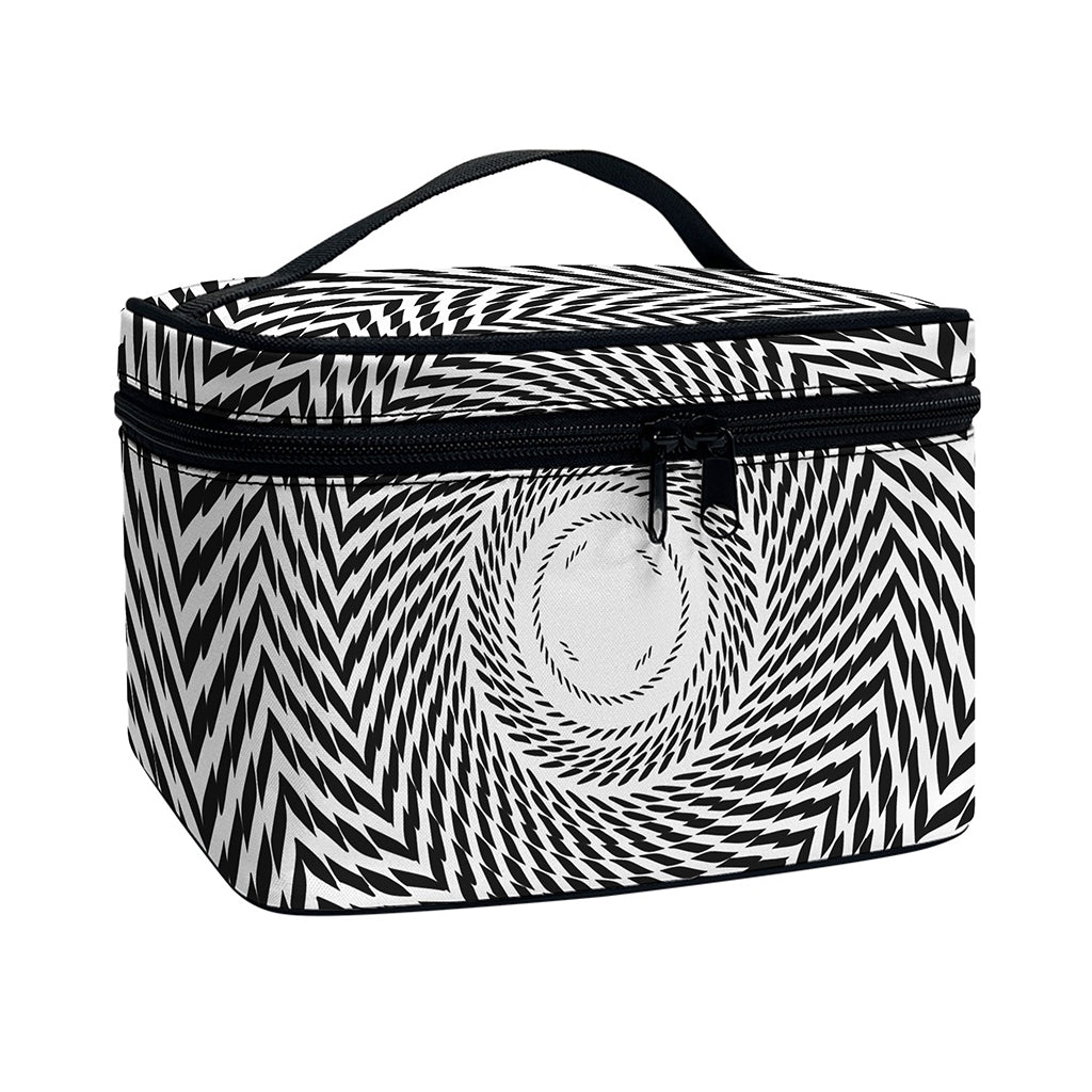 Spiral Illusory Motion Print Travel Makeup Bag