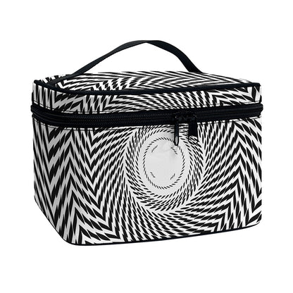 Spiral Illusory Motion Print Travel Makeup Bag