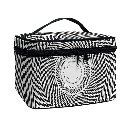 Spiral Illusory Motion Print Travel Makeup Bag