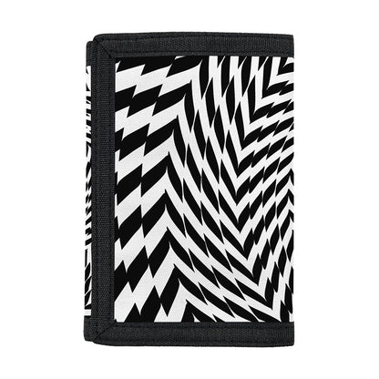 Spiral Illusory Motion Print Trifold Wallet