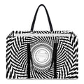 Spiral Illusory Motion Print Utility Tote Bag
