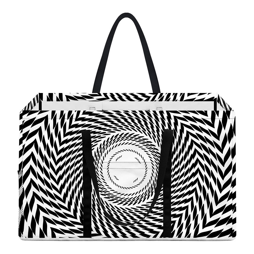 Spiral Illusory Motion Print Utility Tote Bag