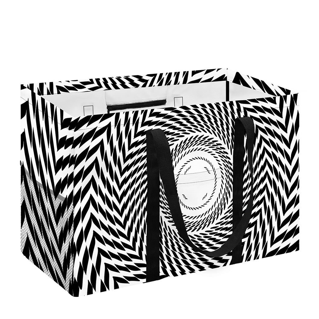 Spiral Illusory Motion Print Utility Tote Bag