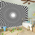 Spiral Illusory Motion Print Wall Sticker
