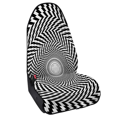 Spiral Illusory Motion Print Waterproof Car Seat Cover