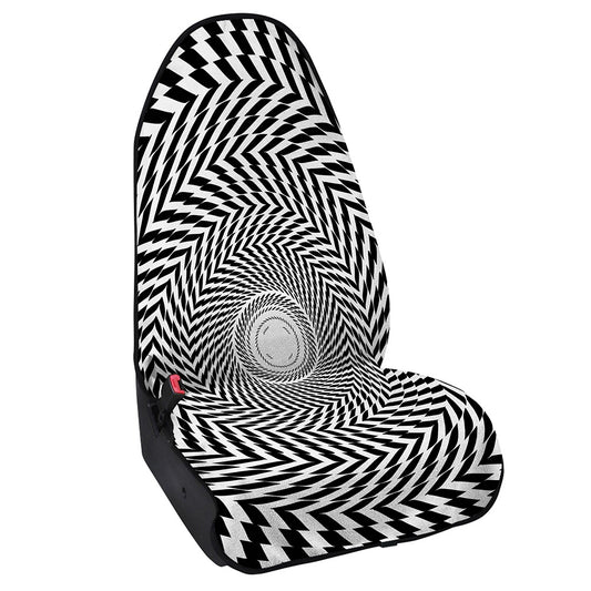 Spiral Illusory Motion Print Waterproof Car Seat Cover