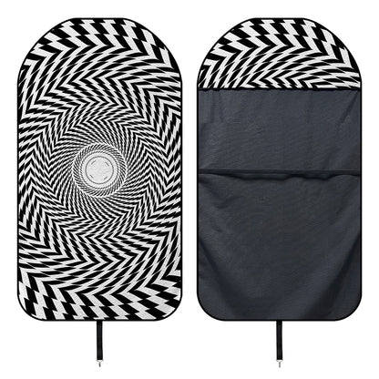 Spiral Illusory Motion Print Waterproof Car Seat Cover