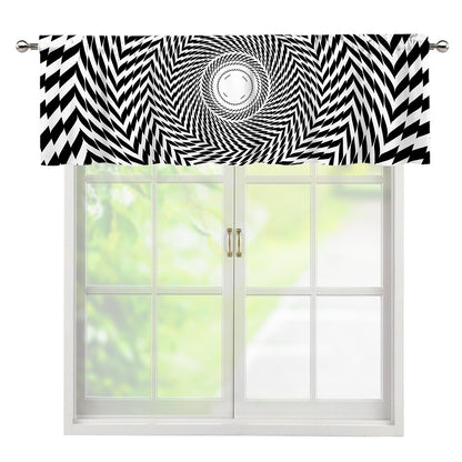 Spiral Illusory Motion Print Window Valance