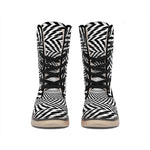 Spiral Illusory Motion Print Winter Boots