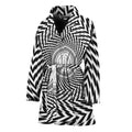 Spiral Illusory Motion Print Women's Bathrobe