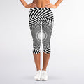 Spiral Illusory Motion Print Women's Capri Leggings
