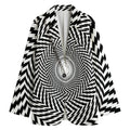 Spiral Illusory Motion Print Women's Cotton Blazer