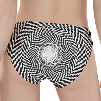 Spiral Illusory Motion Print Women's Panties