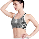 Spiral Illusory Motion Print Women's Sports Bra